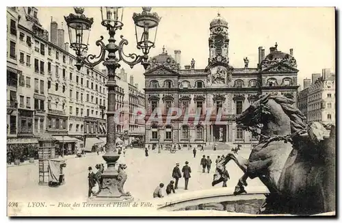 Ansichtskarte AK Lyon Place des Terraux et L Hotel de Ville