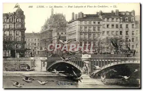 Cartes postales Lyon Les Mouettes Pont Lafayette et Place des Cordeliers