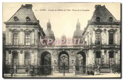 Ansichtskarte AK Lyon Facade de L Hotel de Ville Place de la Comedie