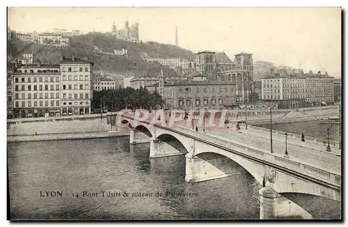 Ansichtskarte AK Lyon Pont Tilsitt et coteau de Fourviere