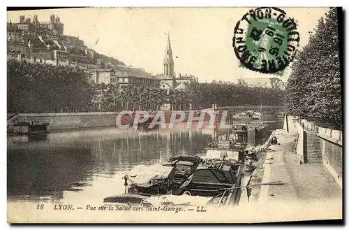 Ansichtskarte AK Lyon Vue Sur la Saone Vers Saint Georges