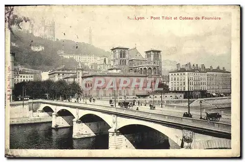 Ansichtskarte AK Lyon Pont Tilsit et Coteau de Fourviere