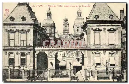 Cartes postales Lyon Hotel de Ville Facade Place de la Comedie