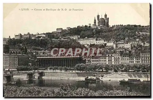 Ansichtskarte AK Lyon Coteau et Basilique ND de Fourviere