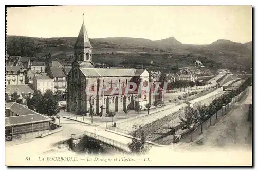 Cartes postales La Bourboule La Dordogne et L Eglise