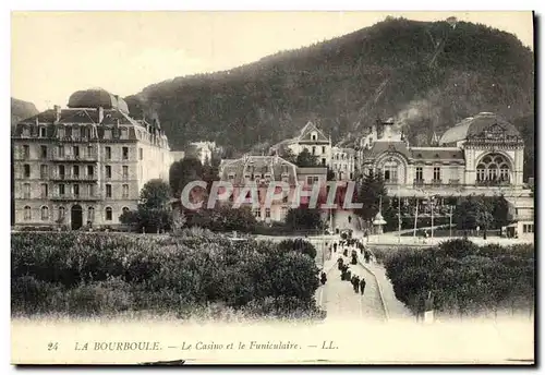 Ansichtskarte AK La Bourboule Le casino et le funiculaire