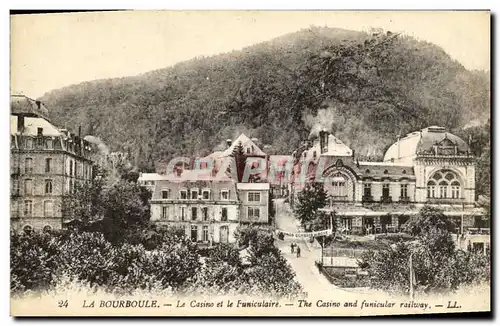 Cartes postales La Bourboule Le Casino et le Funiculaire