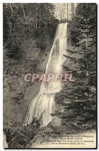 Cartes postales Environs de La Bourboule et du Mont Dore La cascade des pardons pres la cascade de la Verriere