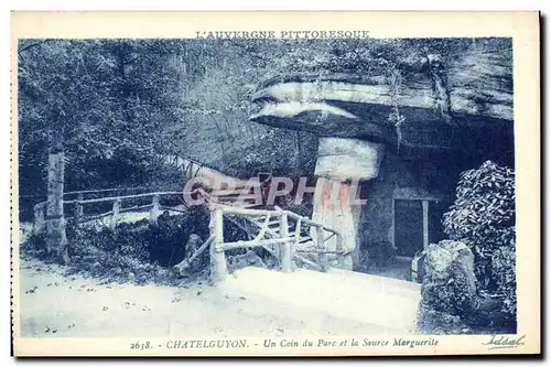 Cartes postales Chatelguyon Un Coin du Parc et la source Marguerite