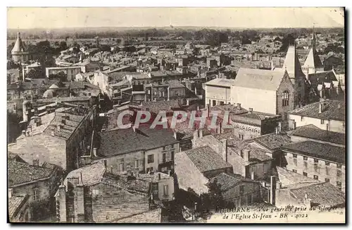 Ansichtskarte AK Libourne Vue generale prise du clocher de l eglise St Jean