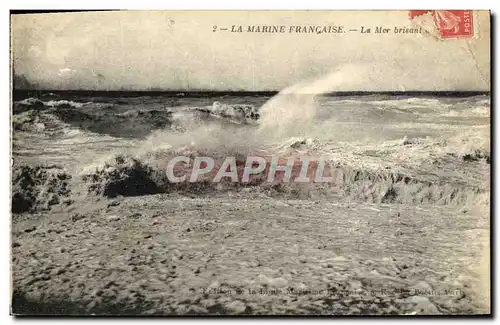 Ansichtskarte AK La Marine Francaise La Mer Brisant