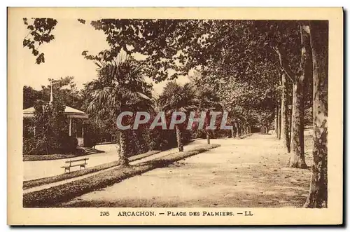 Ansichtskarte AK Arcachon Place des palmiers