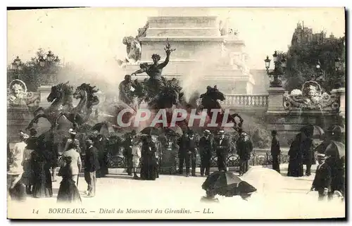 Cartes postales Bordeaux Detail du Monument des Girondins