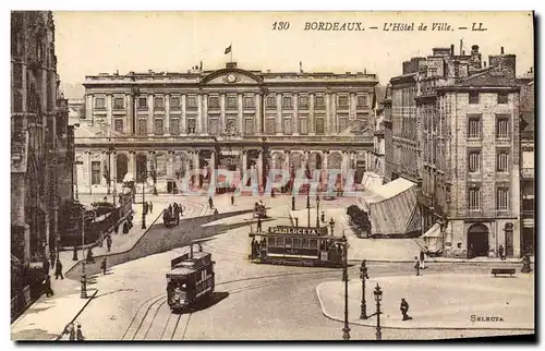 Cartes postales Bordeaux L Hotel de Ville Tramway