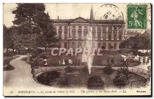 Cartes postales Bordeaux Le Jardin de L Hotel de Ville