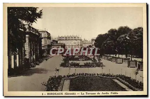 Ansichtskarte AK Bordeaux La Terrasse du Jarin Public