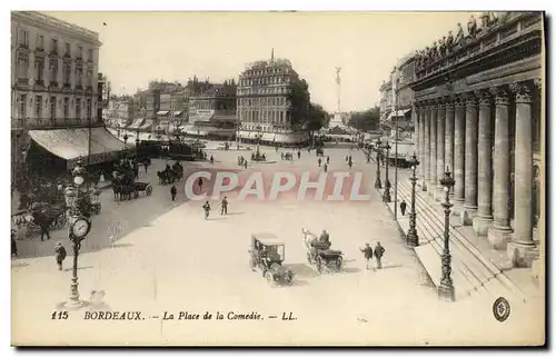 Cartes postales Bordeaux La Place de la Comedie