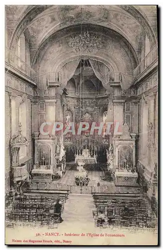 Ansichtskarte AK Nancy Interieur de L Eglise de Bonsecours