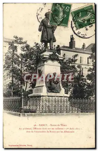 Cartes postales Nancy Statue de Thiers