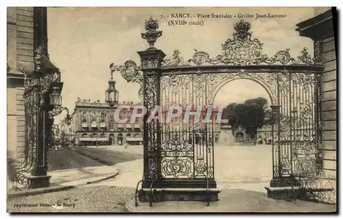 Cartes postales Nancy Place Stanislas Grilles Jean Lamour