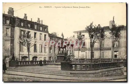 Cartes postales Nancy Square Lafayette et Statue Jeanne d arc