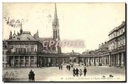 Cartes postales Nancy L Hemicyle et L Eglise Saint Epvre