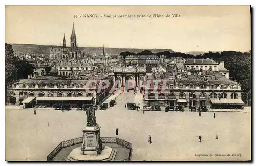 Cartes postales Nancy Vue Panoramique Prise de L Hotel de Ville