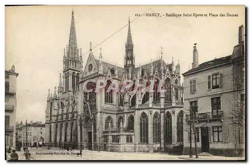 Cartes postales Nancy Basilique Saint Epvre et place des Dames