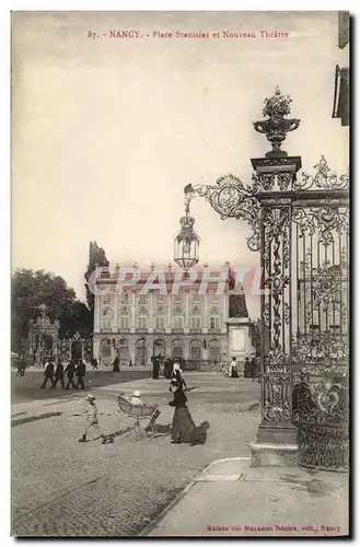 Cartes postales Nancy Place Stanislas et Nouveau Theatre