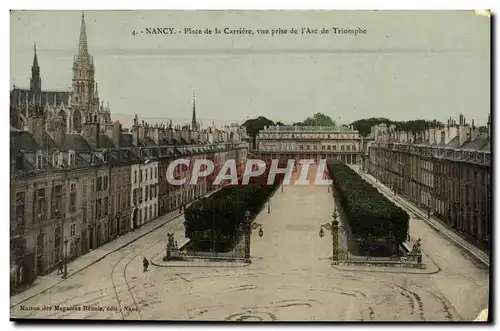 Cartes postales Nancy Place de la Carriere Vue Prise de L Arc de Triomphe