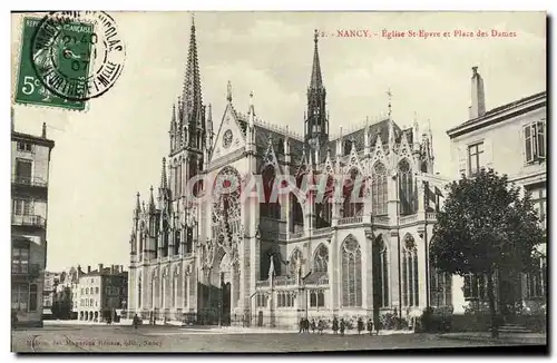 Cartes postales Nancy Eglise St Epvre et Place des Dames