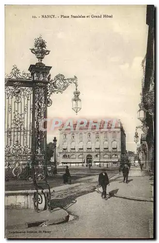 Cartes postales Nancy Place Stanislas Et Grand Hotel