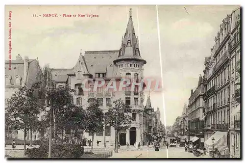 Cartes postales Nancy Place et Rue St Jean