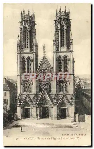 Cartes postales Nancy Facade de L Eglise Saint Leon IX