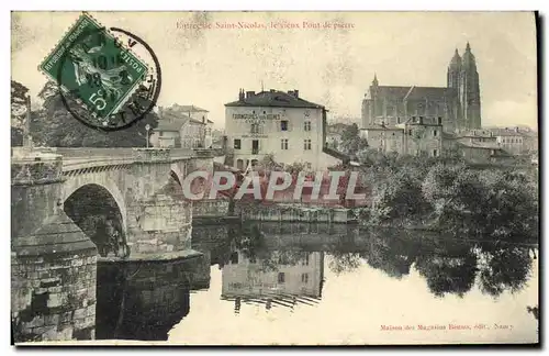 Cartes postales entree de Saint Nicolas du Port Le vieux pont de pierre