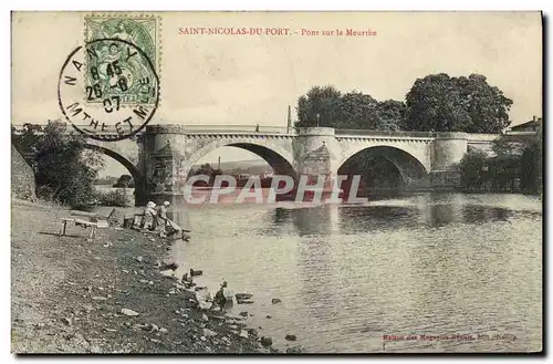 Ansichtskarte AK Saint Nicolas du Port Pont sur la Meurthe Lavandieres Lavoir