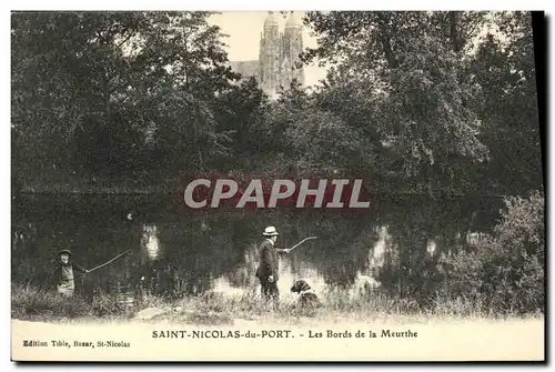 Ansichtskarte AK Saint Nicolas du Port Les Bords de la Meurthe Peche Pecheurs Chien Saint Bernar