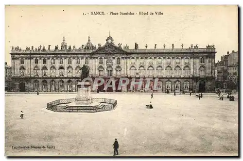 Cartes postales Nancy Place Stanislas Hotel de Ville