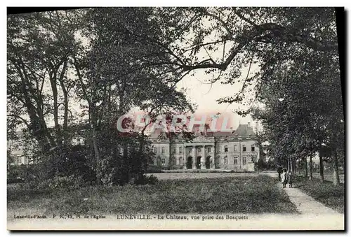 Cartes postales Luneville Le Chateau Vue Prise des Bosquets