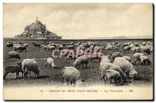 Ansichtskarte AK Mont Saint Michel L Escalier Les Pres Sales Moutons