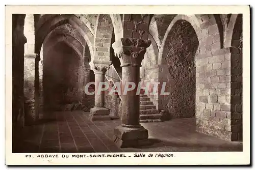 Cartes postales Mont Saint Michel Salle de L Aquilon Abbaye