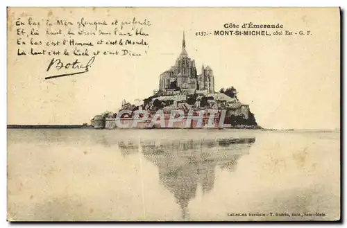 Cartes postales La Mont Saint Michel Cote Est Botrel