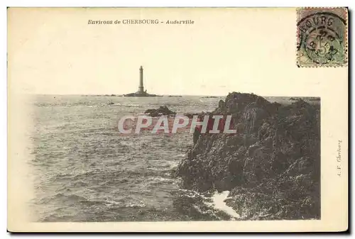 Ansichtskarte AK Cherbourg Auderville Phare