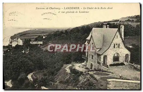 Ansichtskarte AK Environs de Cherbourg Landemer Le Chalet de la Roche Airel et vue generale de Landemer