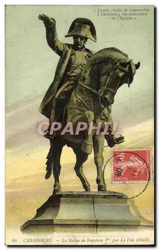 Ansichtskarte AK Cherbourg La statue de Napoleon 1er par le Veel