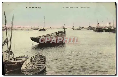 Cartes postales Cherbourg L Avant Port Bateau Barque