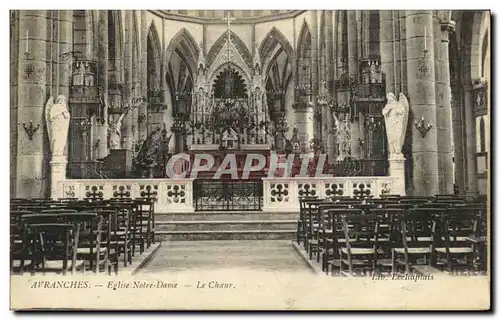 Ansichtskarte AK Avranches Notre Dame Le choeur