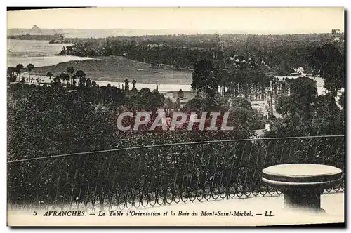 Ansichtskarte AK Avranches La Table d orientation et la Baie Mont Saint Michel