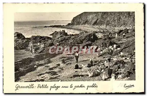 Cartes postales moderne Granville Petite plage sous le jardin public