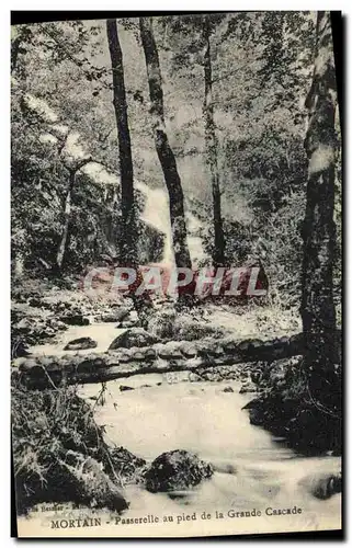 Cartes postales Mortain Passerelle au Pied de la Grande Cascade